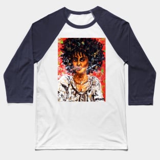 Smoking lady 186 Baseball T-Shirt